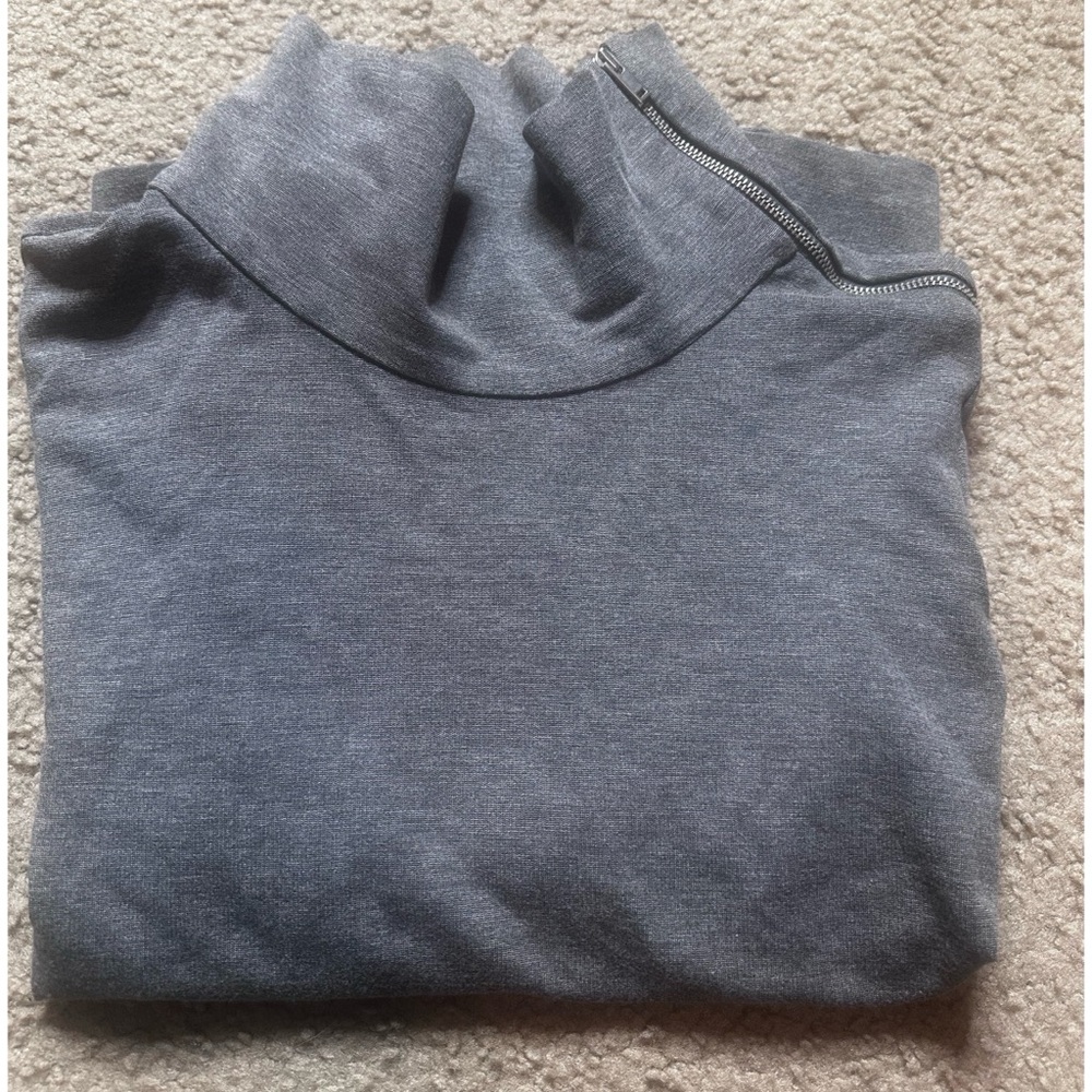 COS Ladies Gray Turtleneck Sweater Unique Discreet Zipper On /Off   SIZE 8